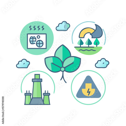 Renewable Energy and Sustainable Power Generation Concept
