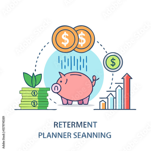Retirement Planning Savings Illustration
