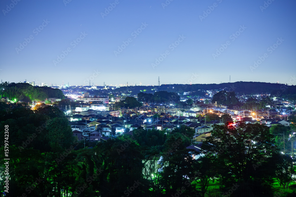 Fototapeta premium 丘から見た街の夜景