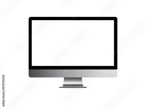 Modern computer blank screen mockup isolated background, Isolated On Transparent Background, Png