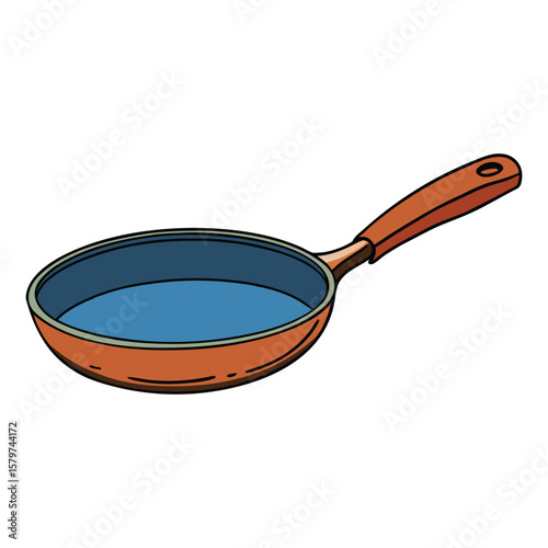 Black cast iron frying pan with a sturdy handle, ideal for searing, sautéing, and frying. Retains heat well for even cooking. Perfect for stovetop or oven use.
