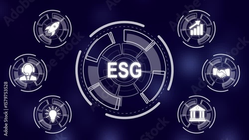 Wallpaper Mural ESG Concept. Environmental, Social And Governance Concept Animation. Sustainable Of Green Ecology And Environment Concept. Perfect For Presentations, Marketing Campaigns And Educational Materials. Torontodigital.ca