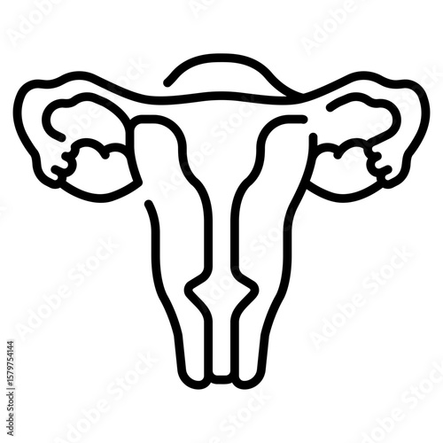 Female Reproductive System line Icon