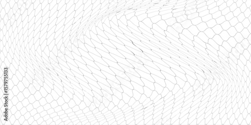 Abstract geometric wireframe mesh background with dynamic wavy distortion
