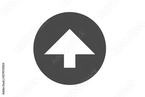 Free Download Dark gray circle with white up arrow - GFXLoad