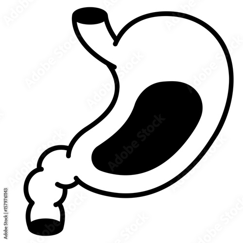 Human Spleen and Lymphatic System Black Fill Icon