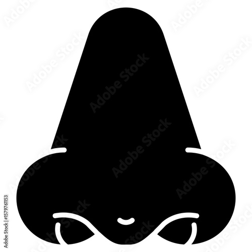 Nasopharynx and Throat Anatomy Black Fill Icon