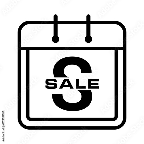 icon of a calendar with the letter S and the word 