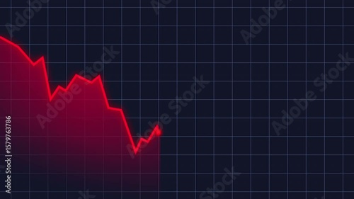Stock chart going down animation