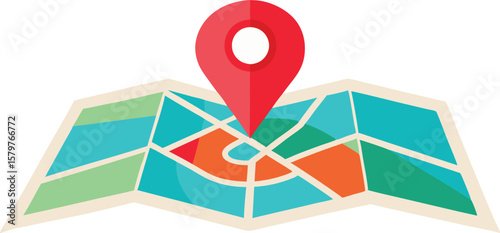 A comprehensive collection of colorful GPS and map-related icons, illustrating navigation, location, and travel concept