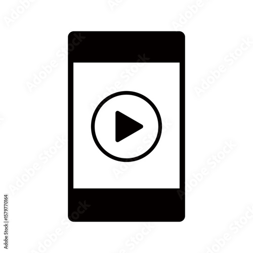 動画再生マークが表示されたスマホの画面