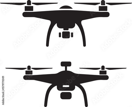 Quadcopter Drone Silhouette Design"

"Flying Drone with Camera Vector"

"Modern Tech Drone Icon Clipart"

"Remote-Control Drone in Sky"

"Futuristic Drone Top View Silhouette"

