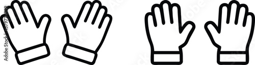 goalkeeper hand gloves icon vector, gloves vector illustration