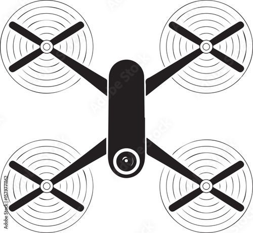 Quadcopter Drone Silhouette Design"

"Flying Drone with Camera Vector"

"Modern Tech Drone Icon Clipart"

"Remote-Control Drone in Sky"

"Futuristic Drone Top View Silhouette"

