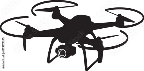 Quadcopter Drone Silhouette Design"

"Flying Drone with Camera Vector"

"Modern Tech Drone Icon Clipart"

"Remote-Control Drone in Sky"

"Futuristic Drone Top View Silhouette"

