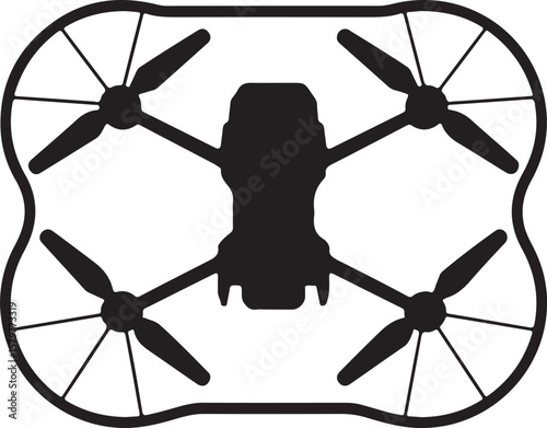 Quadcopter Drone Silhouette Design"

"Flying Drone with Camera Vector"

"Modern Tech Drone Icon Clipart"

"Remote-Control Drone in Sky"

"Futuristic Drone Top View Silhouette"

