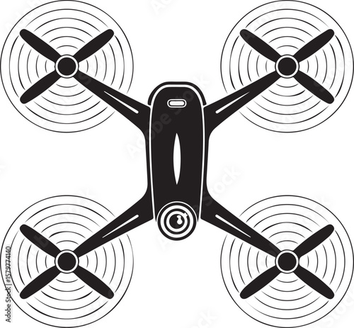 Quadcopter Drone Silhouette Design"

"Flying Drone with Camera Vector"

"Modern Tech Drone Icon Clipart"

"Remote-Control Drone in Sky"

"Futuristic Drone Top View Silhouette"


