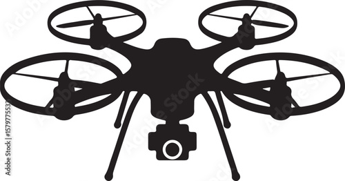 Quadcopter Drone Silhouette Design"

"Flying Drone with Camera Vector"

"Modern Tech Drone Icon Clipart"

"Remote-Control Drone in Sky"

"Futuristic Drone Top View Silhouette"

