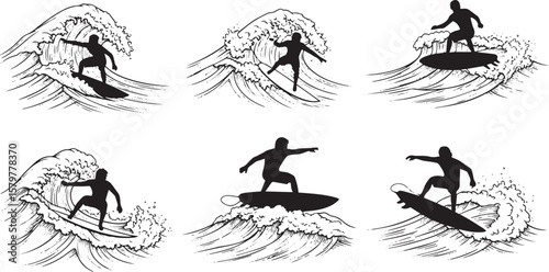 "Wave Rider: Surfer in Flow"