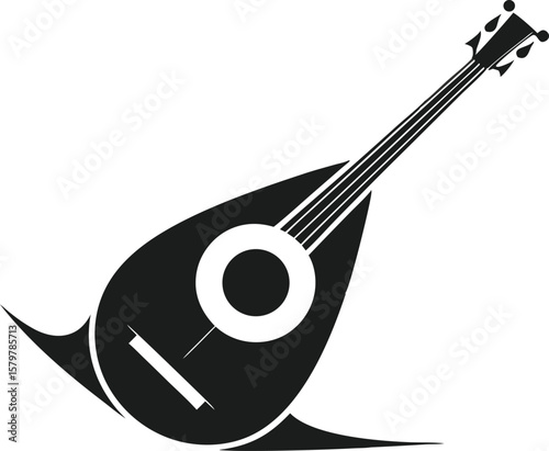 Modern Silhouette of an Oud