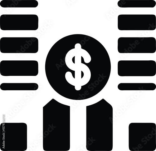 Financial with dollar sign icon