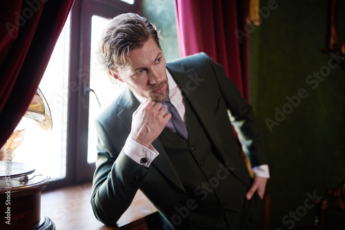 pensive respectable man