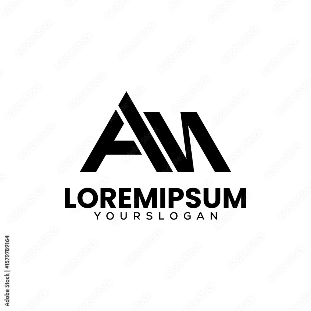 Fototapeta premium letter A N creative logo design