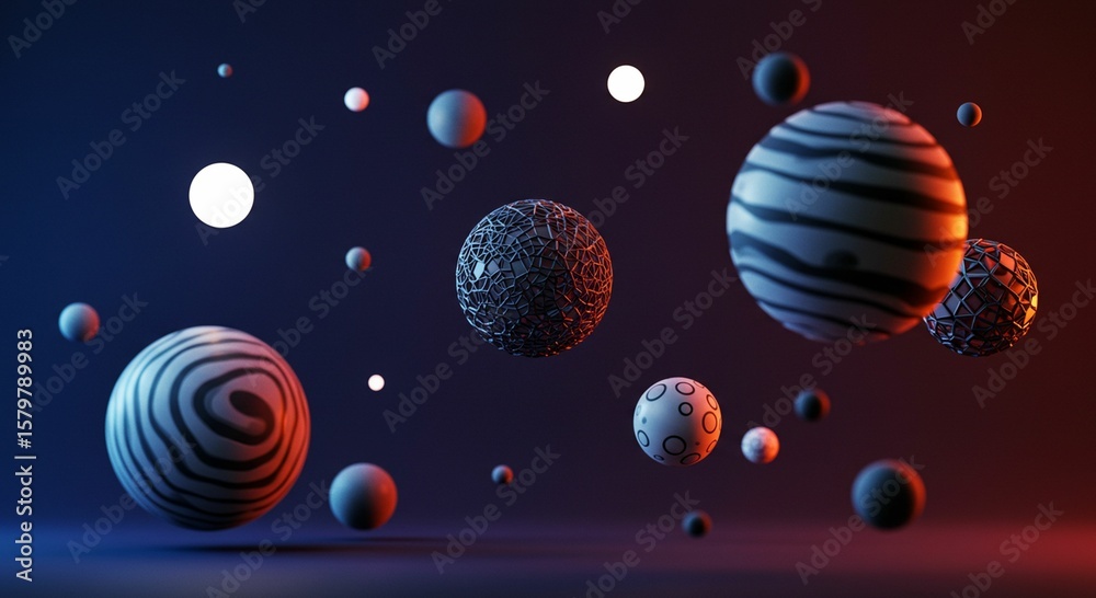 Fototapeta premium Abstract spheres composition