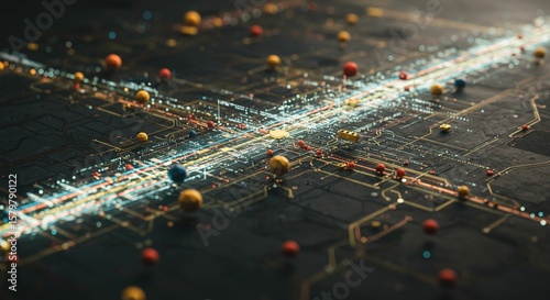 Abstract technology network pattern