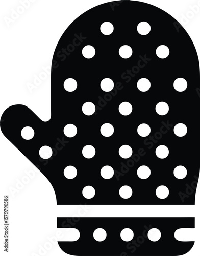 Kitchen oven mitt icon
