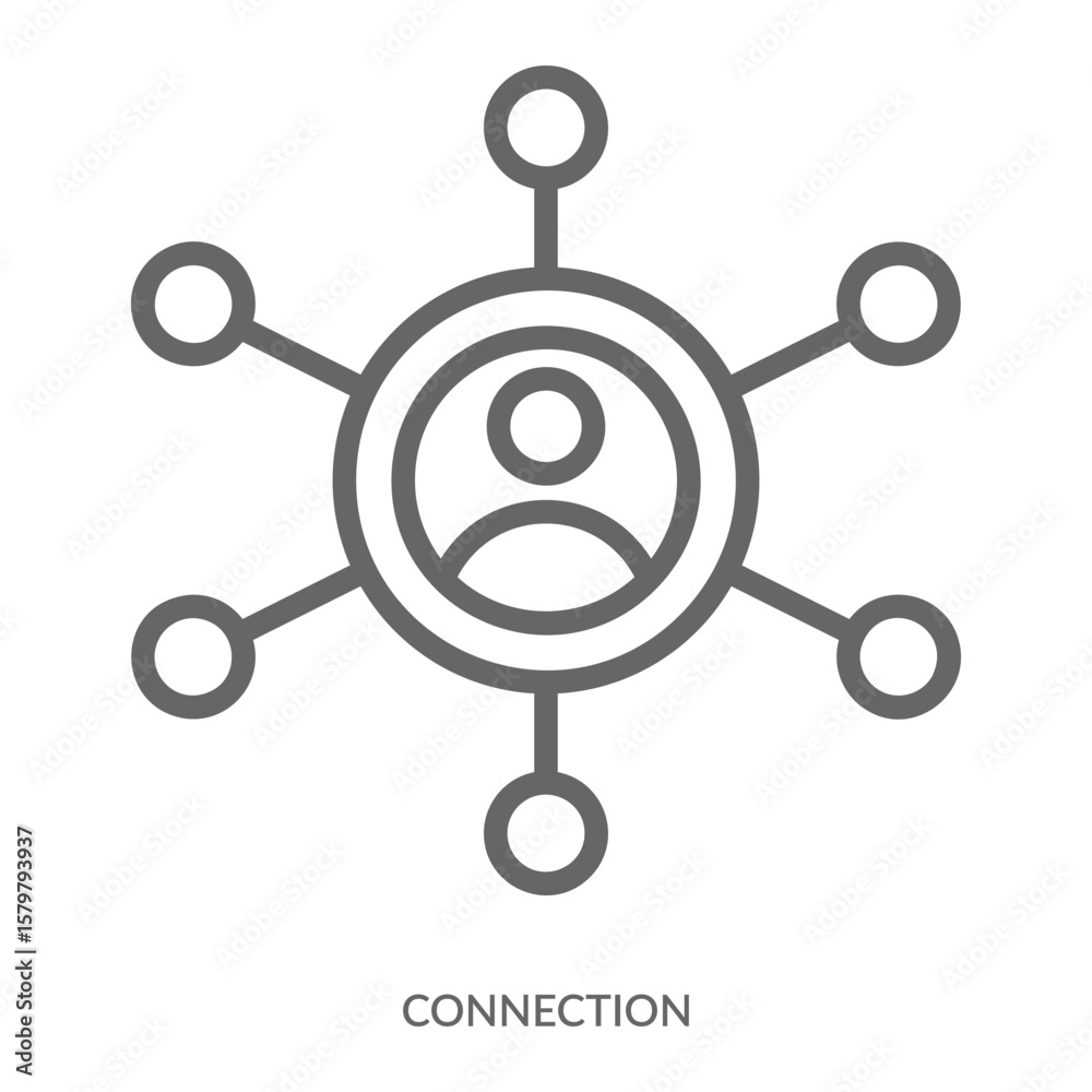 Connection Icon Line Style. Design Vector Illustration Connection Icon Line Style. Design Vector Illustration