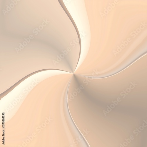 Minimalist abstract wavy background wallpaper with smooth flowing beige lines modern design elements