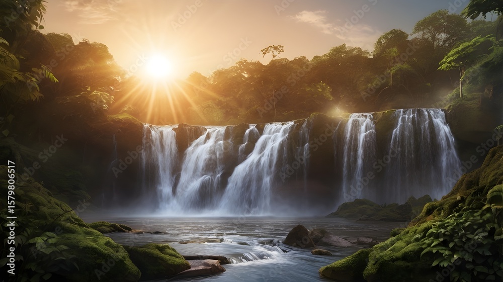 Fototapeta premium waterfall in the forest