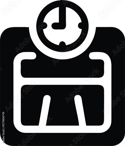 Body scale with a clock icon.