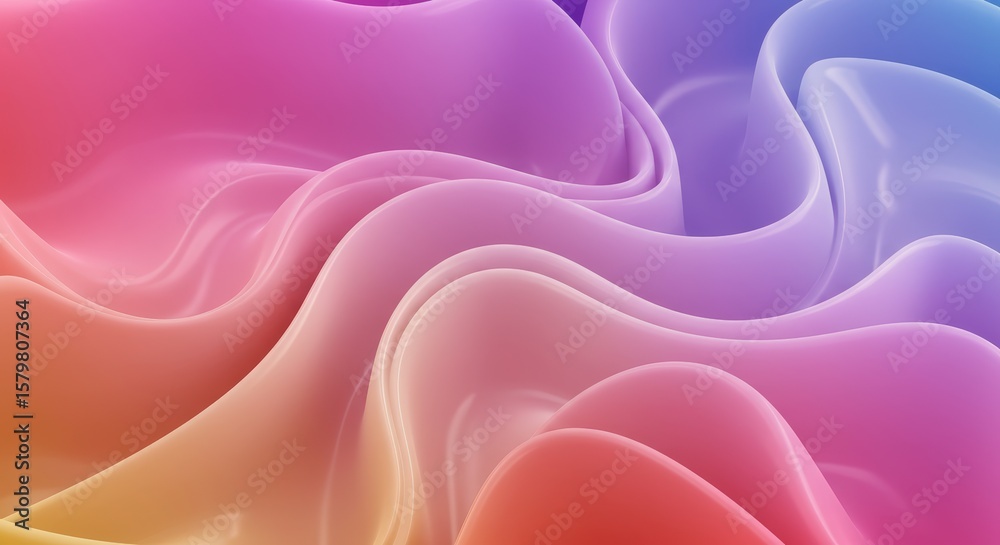 Obraz premium Abstract Gradient Waves: Smooth, Colorful, and Modern Design Element