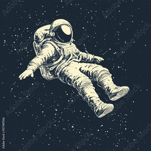 Space quantum jump background, vector style simple color