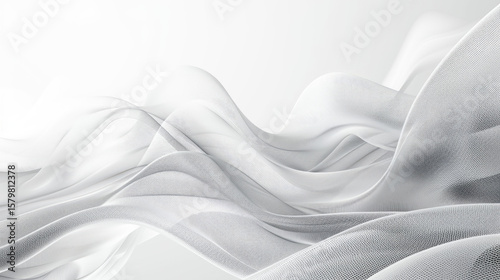 Elegant White Abstract Wave Background with Smooth Minimal Flowing Texture for Modern Luxury and Clean Design Inspiration