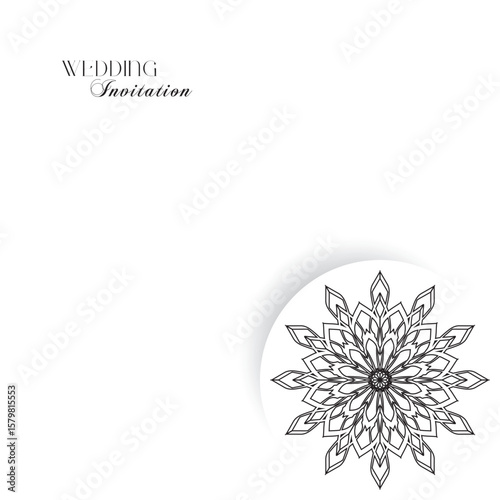 Elegant Black and White Wedding Iinvitation Card