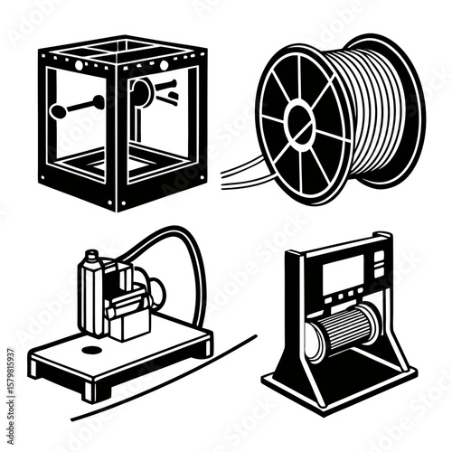 3d printing tools filament spool extruder and control unit 3d printer additive manufacturing