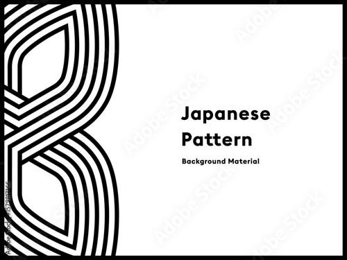 和風で幾何学的な線の背景素材