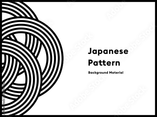 和風で幾何学的な線の背景素材