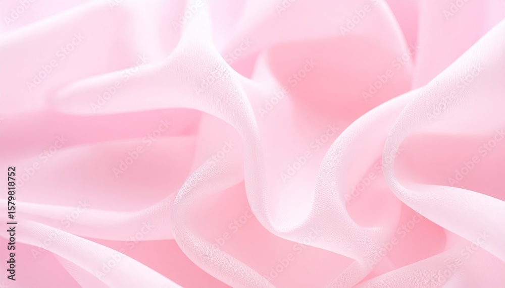 Fototapeta premium Soft, flowing pink fabric (1)