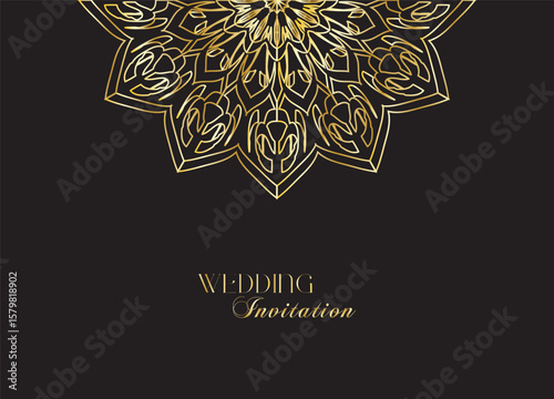 The Gold Mandala Wedding Iinvitation Card