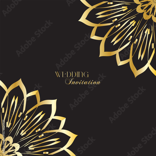 The Gold Mandala Wedding Iinvitation Card