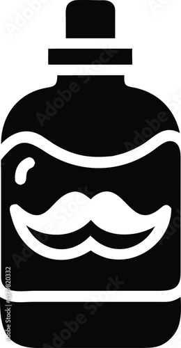 Mustache grooming product bottle icon