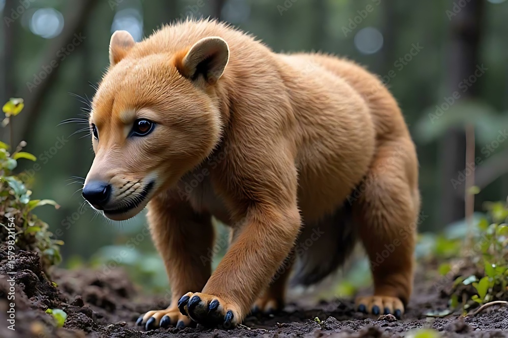 Fototapeta premium brown bear in zoo