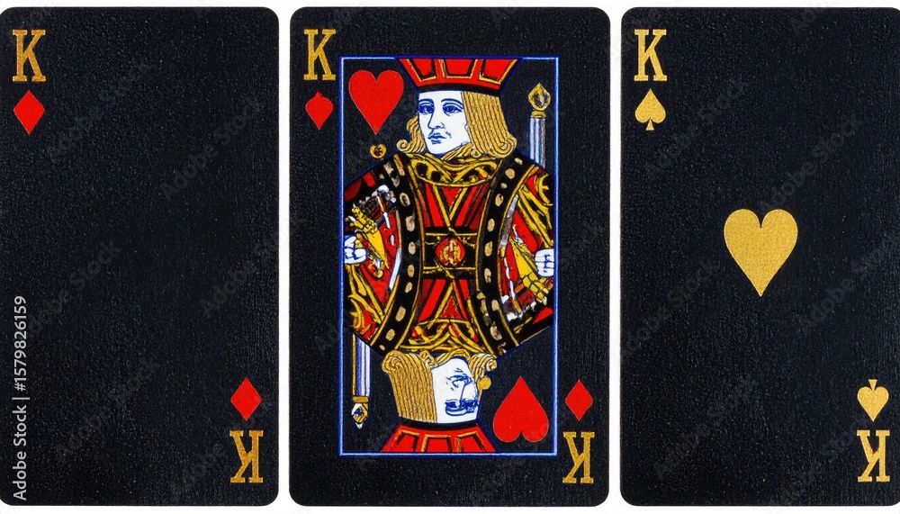 Obraz premium Three black playing cards