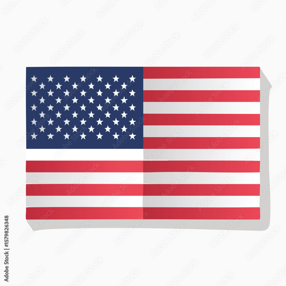 Naklejka premium The American flag, a symbol of the United States, with red and white stripes and stars.