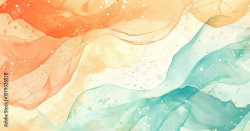 Abstract Pastel Gradient Background with Soft Colorful Light Waves and Modern Minimal Design for Creative Aesthetic Inspiration