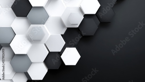 Abstract 3D hexagon pattern